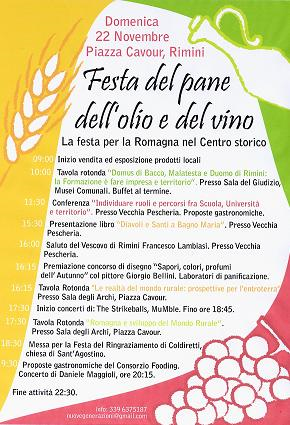 festa del pane dell' olio del vino